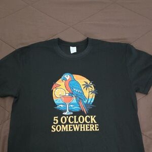 NEW>> 5 O'Clock Somewhere Jimmy Buffet Theme Tee Shirt Unisex XL